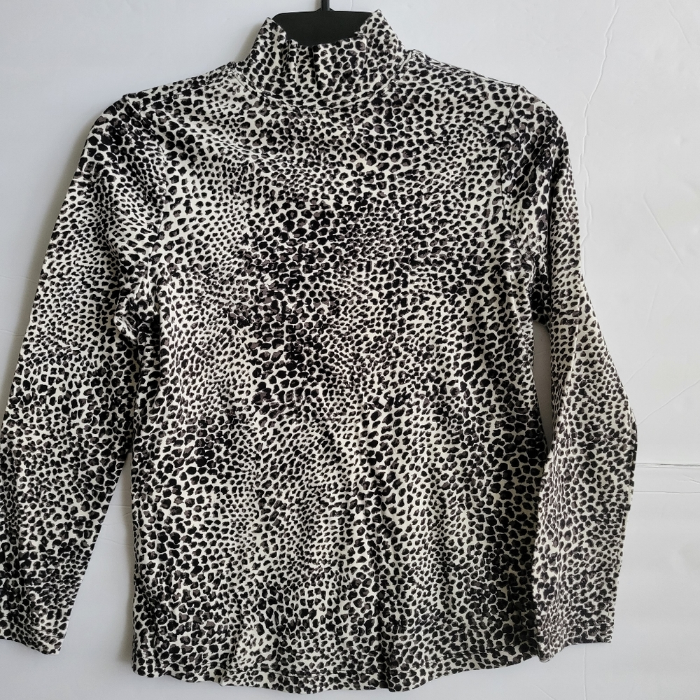 Westbound Gray and Black Turtle Neckline Top
